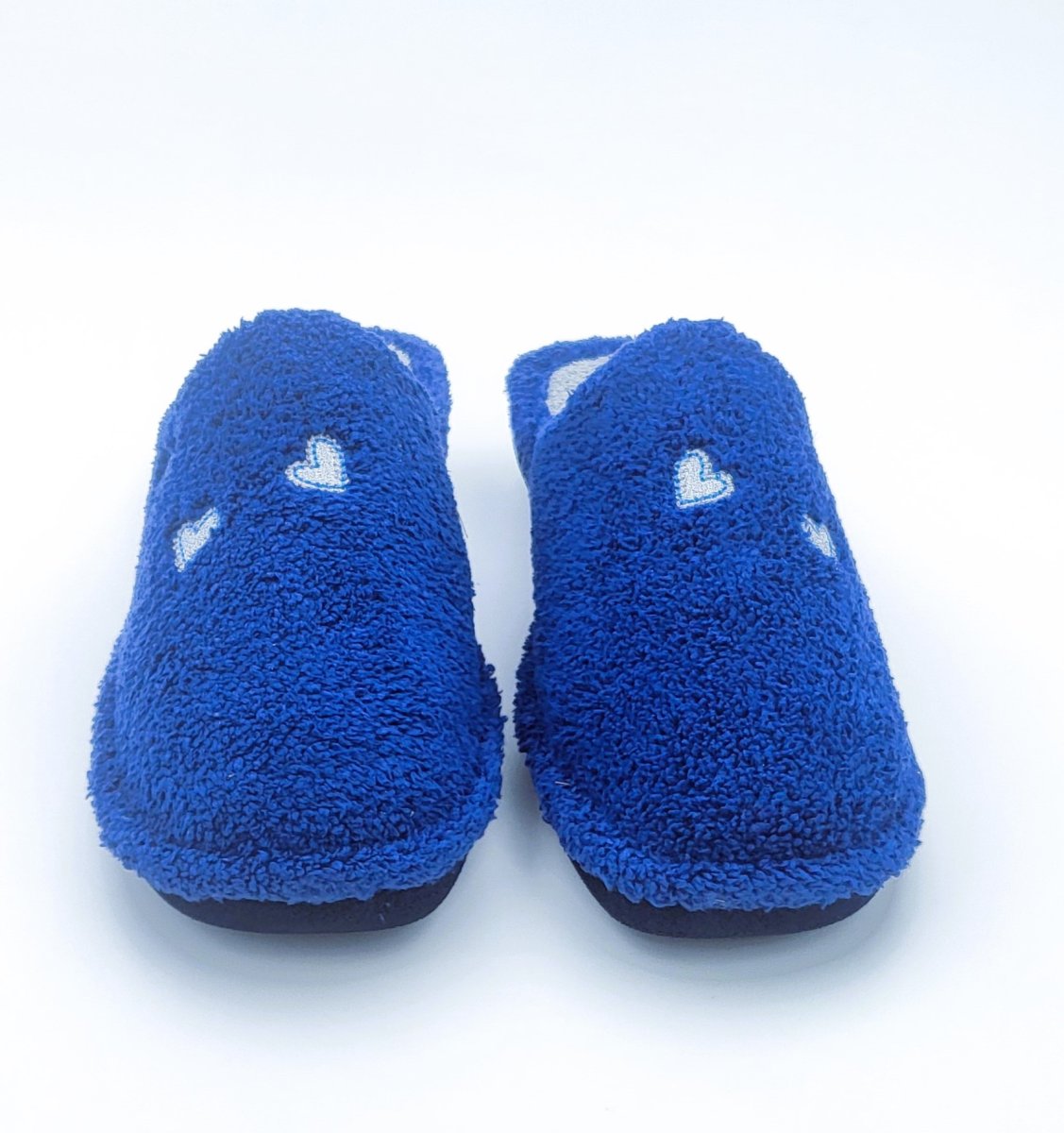 Zapatilla de casa de Toalla con corazones y suela microporosa - Imagen 3
