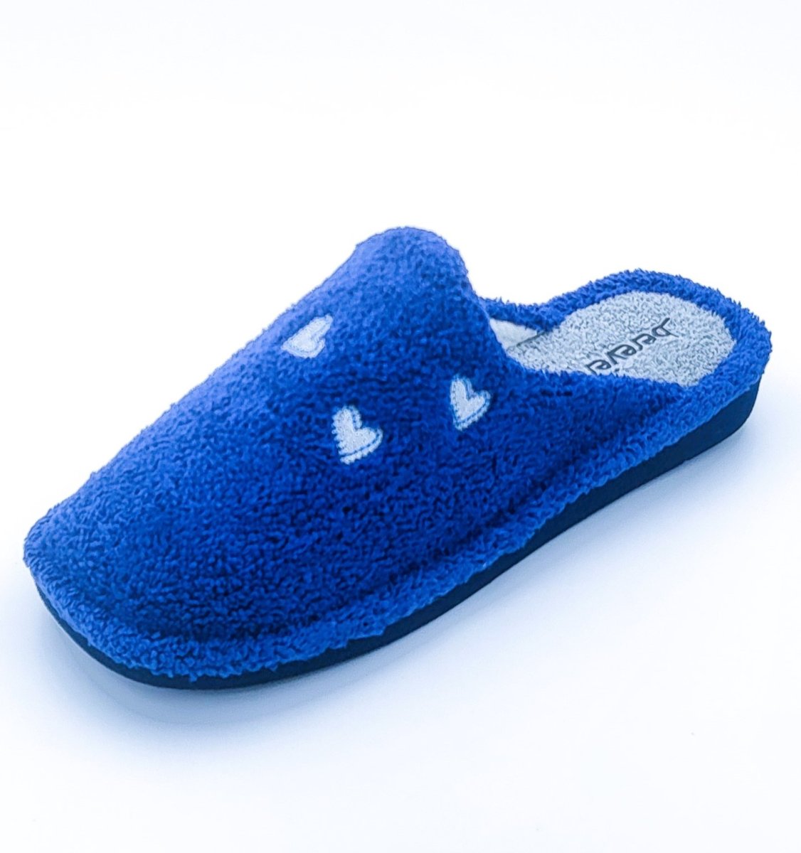 Zapatilla de casa de Toalla con corazones y suela microporosa - Imagen 5