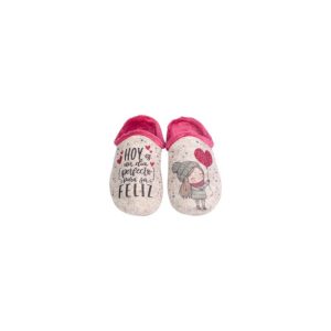 Zapatillas para casa con estampado divertido en algodon natural y con suela antideslizante