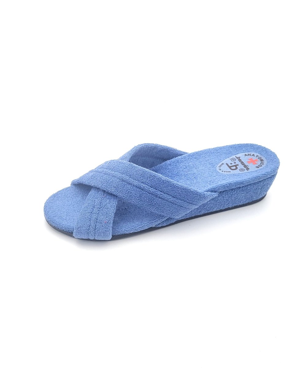 Zapatilla Abierta Para casa con tiras cruzadas y cuña en el talón - Imagen 6