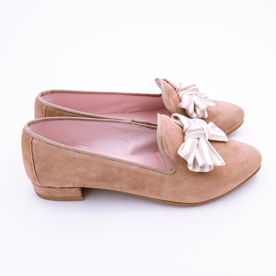 Zapato Vestir Ante Tacón Lazo Rayas - Imagen 5