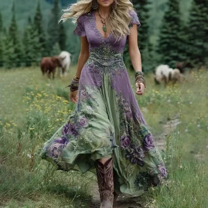 Celestine | Vestido floral fluido y entallado