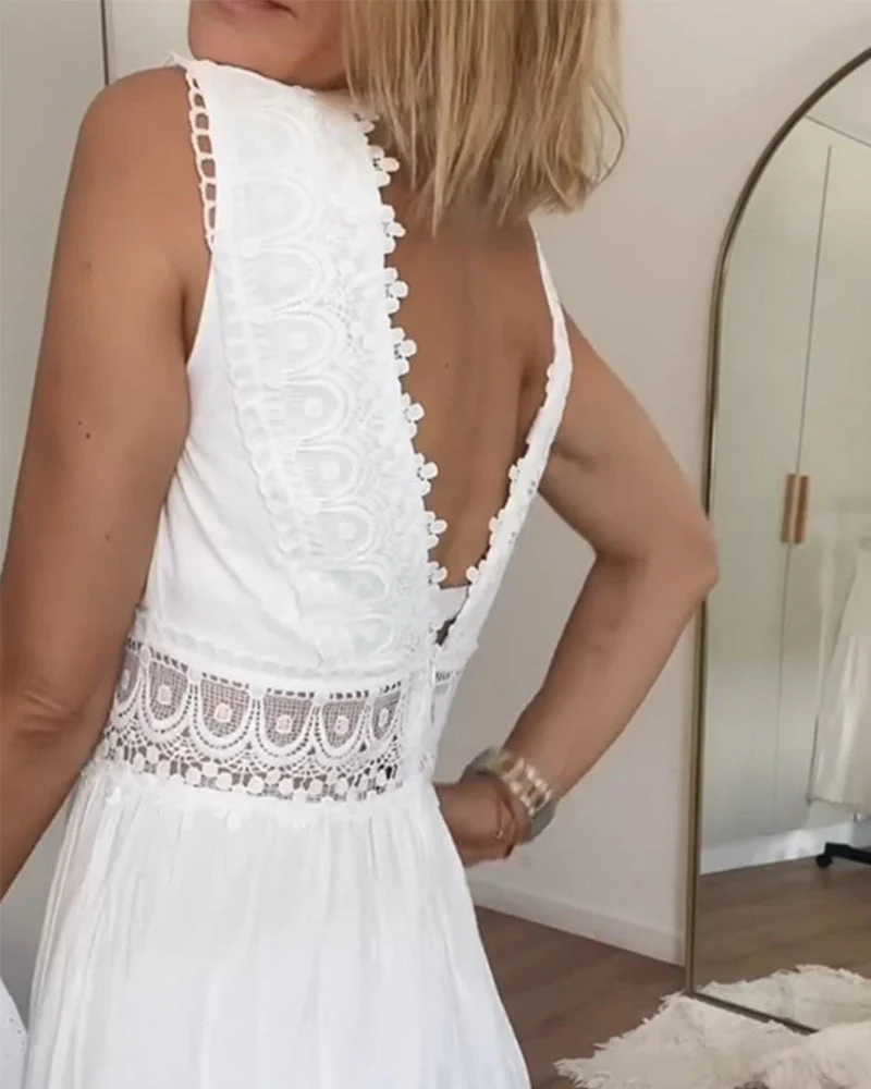 Kim | Vestido de encaje con escote en V (Casi agotado) - Imagen 5