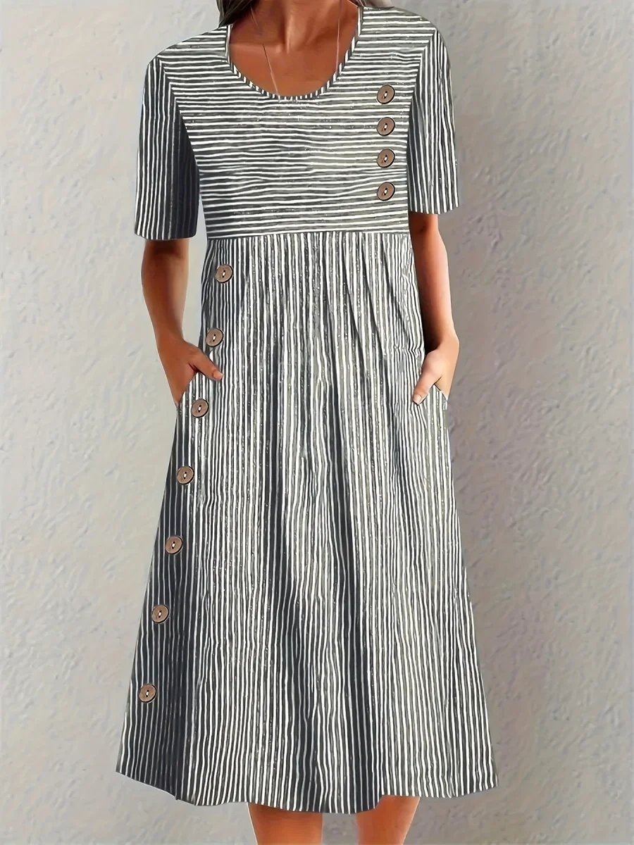 Sofia | Vestido de verano a rayas para Mujer - Imagen 4