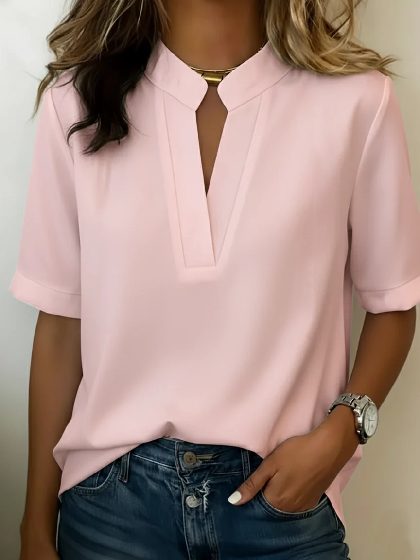 Lunvessa | Camisa de Manga Corta Relaxed para Mujer - Imagen 6