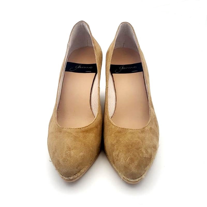 Zapatos salón Gaimo de mujer en piel de ante con tacón de 5 cm - Imagen 4
