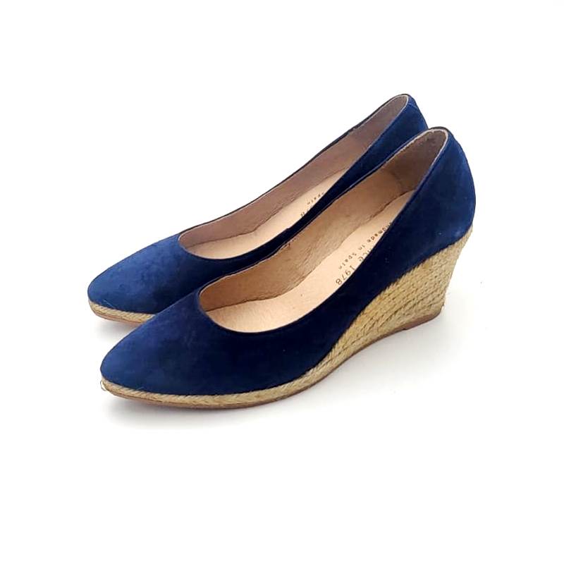 Zapatos salón Gaimo de mujer en piel de ante con tacón de 5 cm - Imagen 7