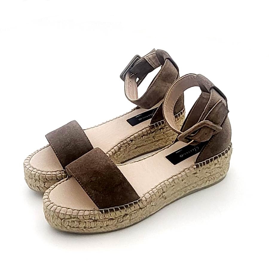 Gaimo sandalia plataforma camel cierre hebilla - Imagen 4