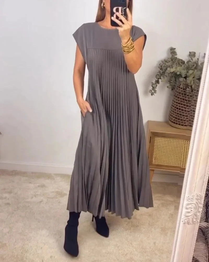 Paola™ VESTIDO CON MANGA PLISADA - Imagen 7