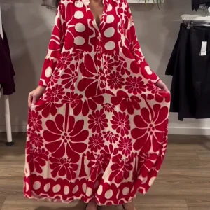 Cora™ | Elegante vestido largo estampado