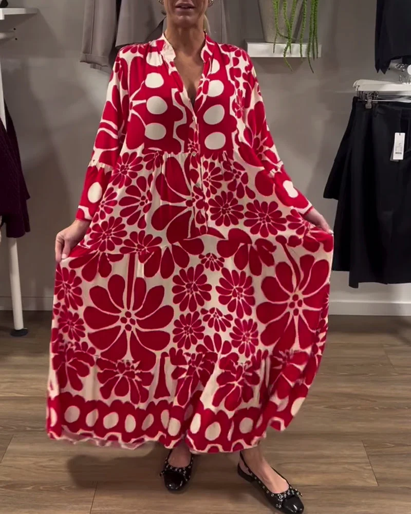 Cora™ | Elegante vestido largo estampado - Imagen 2