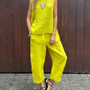 Mayte™ Conjunto casual elegante de dos piezas con chaleco y pantalones sin mangas