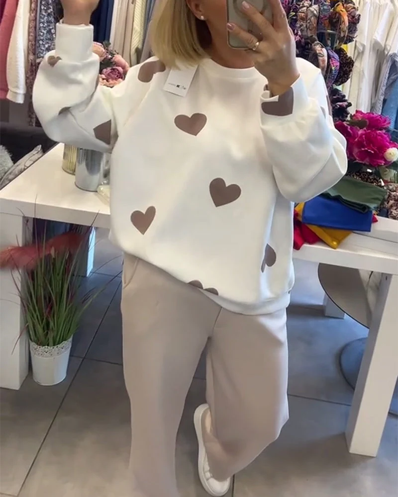 Mila – Suéter de mezcla de algodón con corazones - Imagen 3