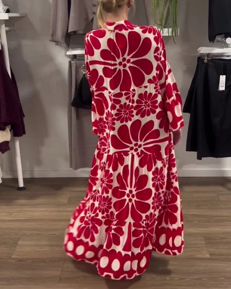 Cora™ | Elegante vestido largo estampado - Imagen 6