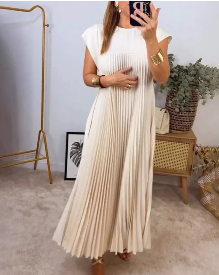 Paola™ VESTIDO CON MANGA PLISADA - Imagen 3