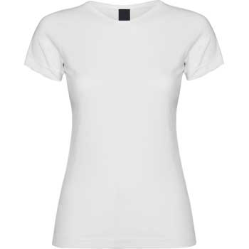 Camiseta blanca mujer algodón