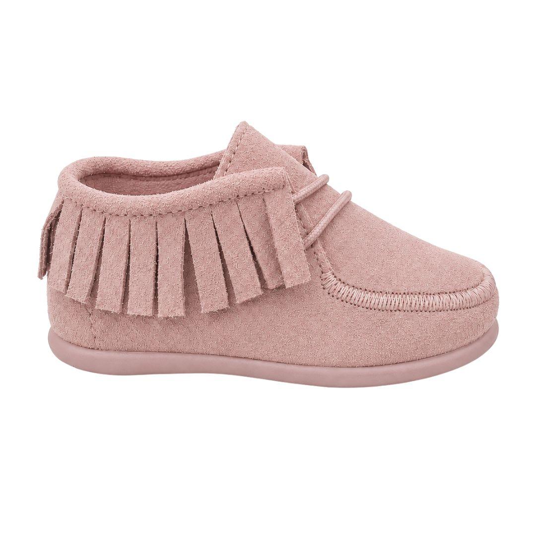 Botita Infantil de Flecos en Piel Ante con Cordones - Imagen 6
