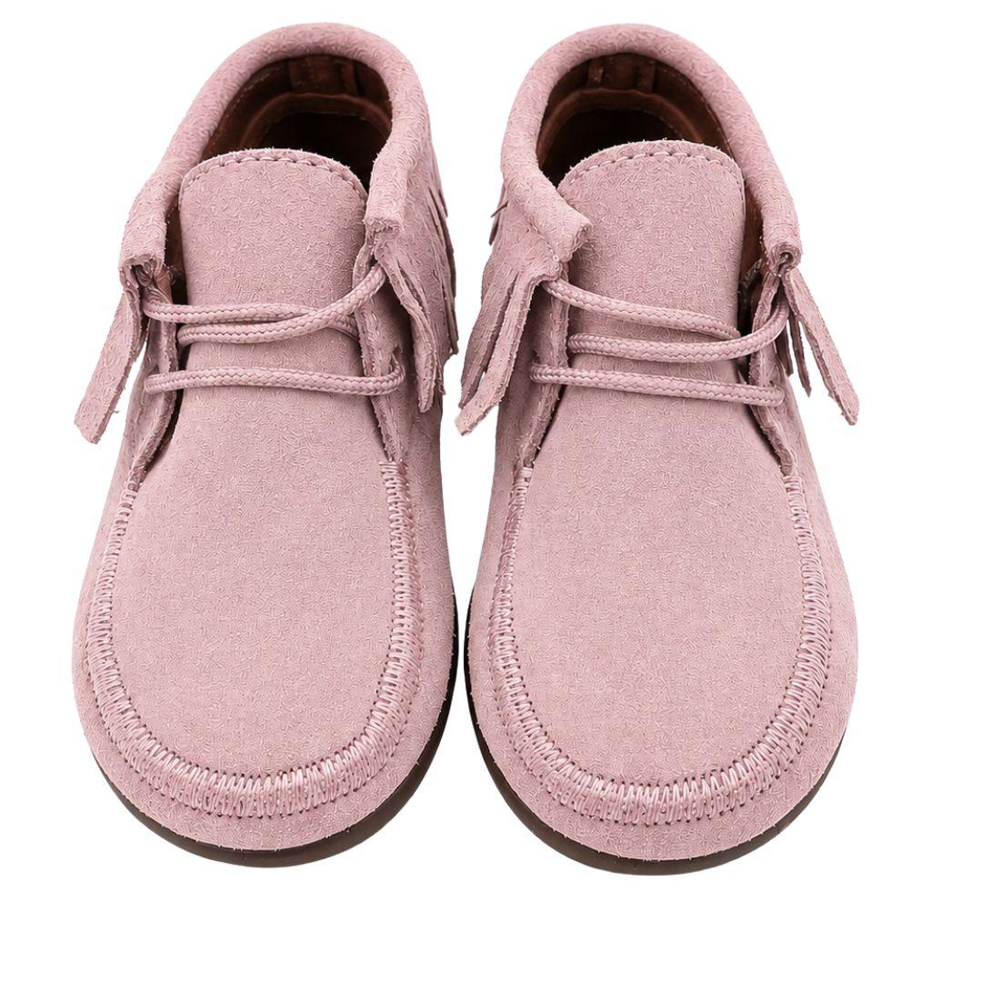 Botita Infantil de Flecos en Piel Ante con Cordones - Imagen 7