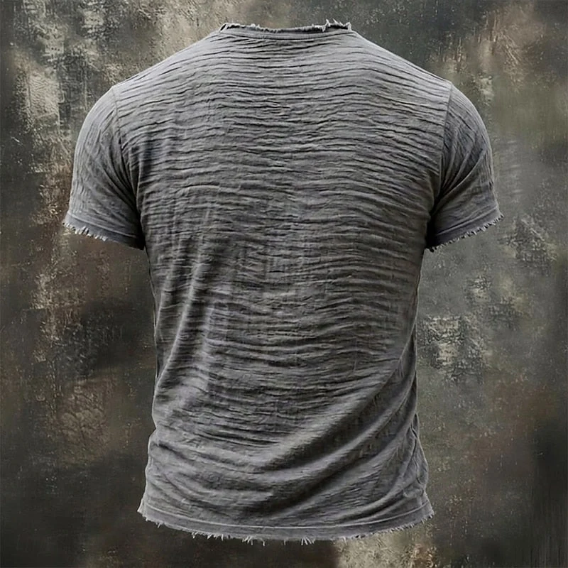Jairo - Camiseta Vintage de Cuello en V para Hombre - Imagen 9