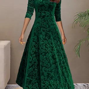 Denise | Elegante vestido de fiesta de terciopelo con escote en V