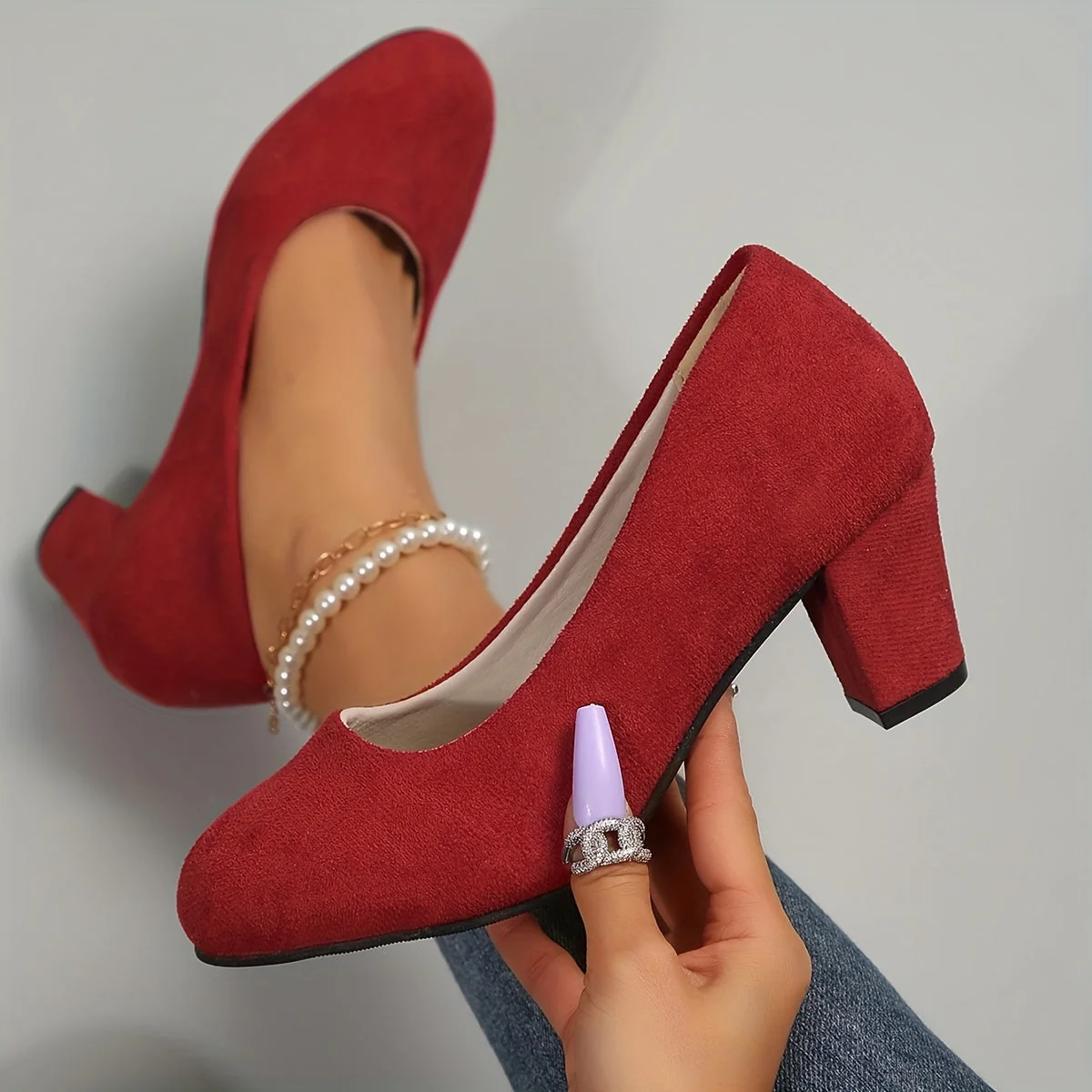 Laure™ – Zapatos de punta ancha con tacón estable para una comodidad sin dolor - Imagen 9