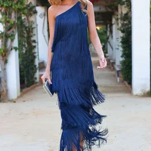Vestido Zafiro™ Elegante Con Borlas