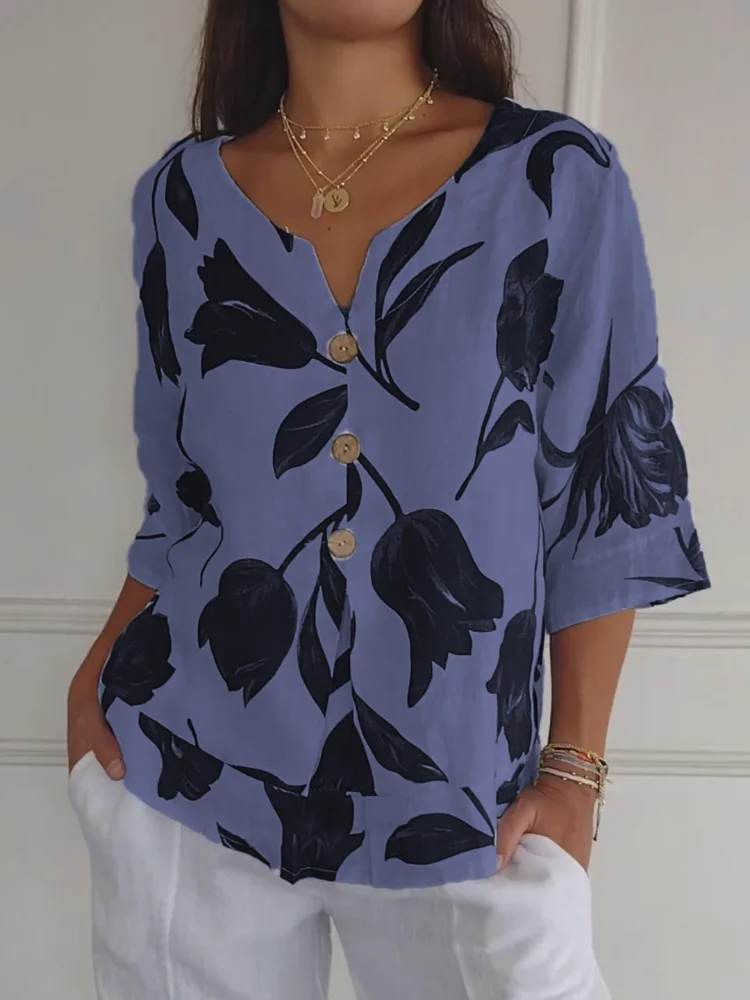 Delphine - Elegante blusa floral - Imagen 4