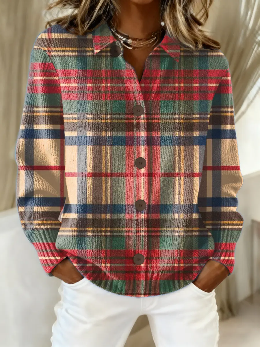 Mila – Blusa de Navidad a cuadros - Imagen 2
