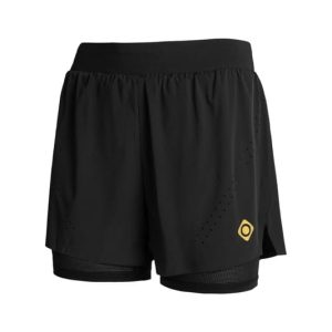 Pantalon Corto Izas Cagliari Mujer Negro/Amarillo