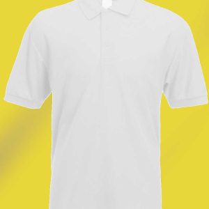 Polo piqué blanco manga corta