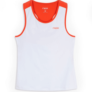 Camiseta Tirantes Nox Mujer Team Blanco/Rojo 2026