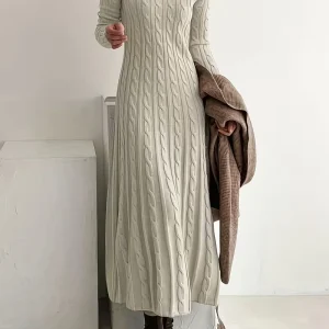Jemima - Elegante Vestido Largo de Punto