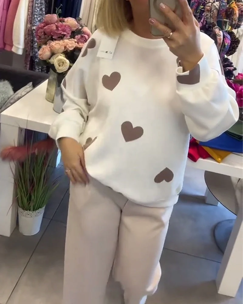 Mila – Suéter de mezcla de algodón con corazones - Imagen 4