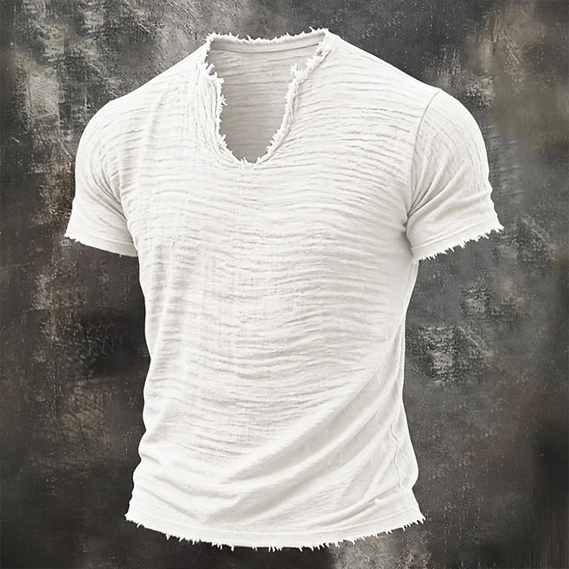 Jairo - Camiseta Vintage de Cuello en V para Hombre - Imagen 4