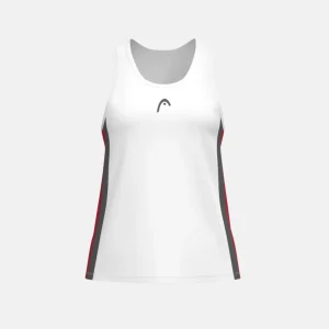 Camiseta Tirantes Head Club 25 Tech Rojo/Blanco
