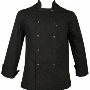 Chaqueta cocinera manga larga y botón a presión