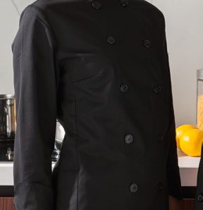 Chaquetilla cocinera negro manga larga