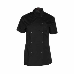 Chaqueta cocinera manga corta y botón a presión