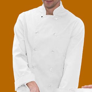 Chaqueta cocinero blanca manga larga