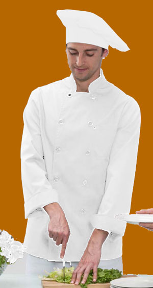 Chaqueta cocinero blanca manga larga - Imagen 2