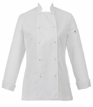 Chaqueta cocinera manga larga y botón a presión - Imagen 3