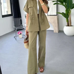 Belen™ Traje casual dos piezas con cordón elegante