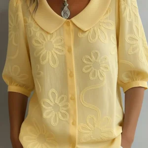 Aurélie — Blusa ligera floral elegancia natural para Mujer