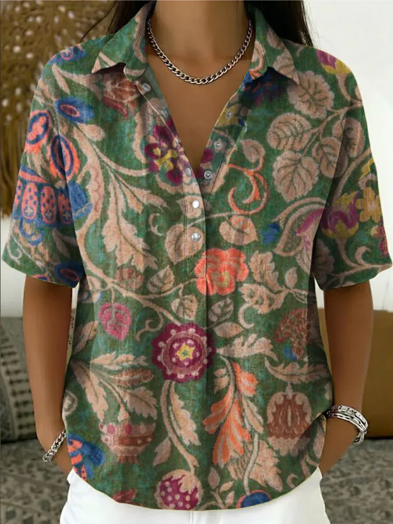 Anna – Blusa con cuello y estampado para Mujer - Imagen 2