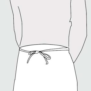 Delantal camarero corto blanco