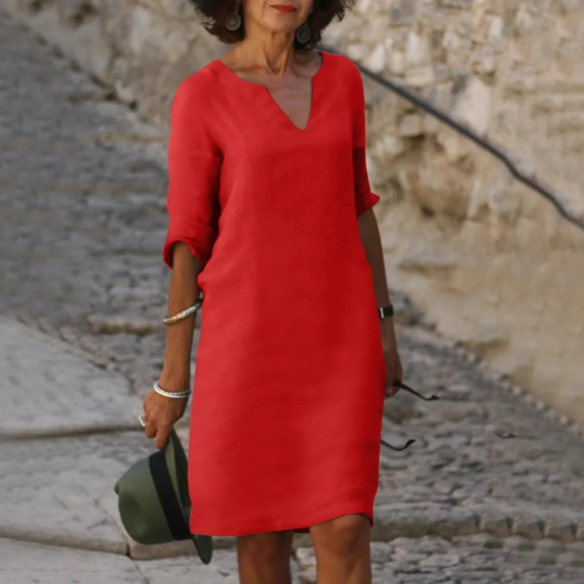 Céleste™ | Elegante vestido con escote en V - Imagen 6