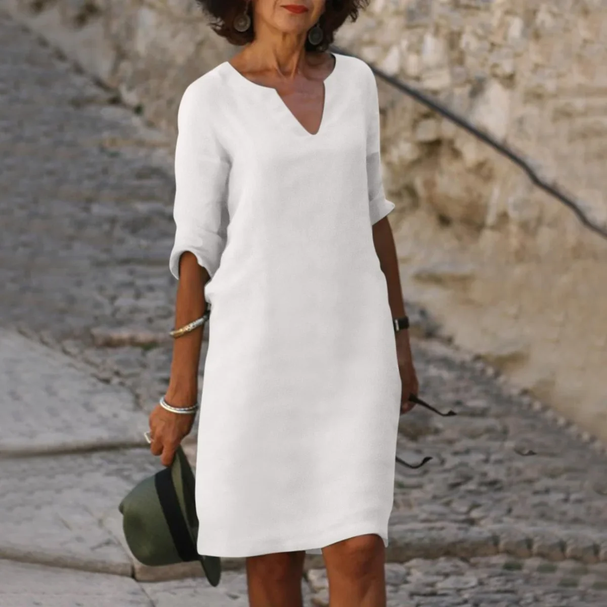 Céleste™ | Elegante vestido con escote en V - Imagen 7