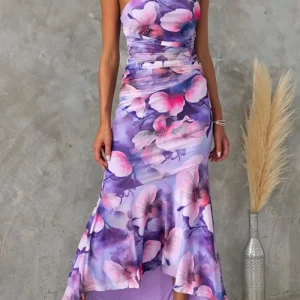 Layla  | Vestido Plisado de Un Hombro para Mujer