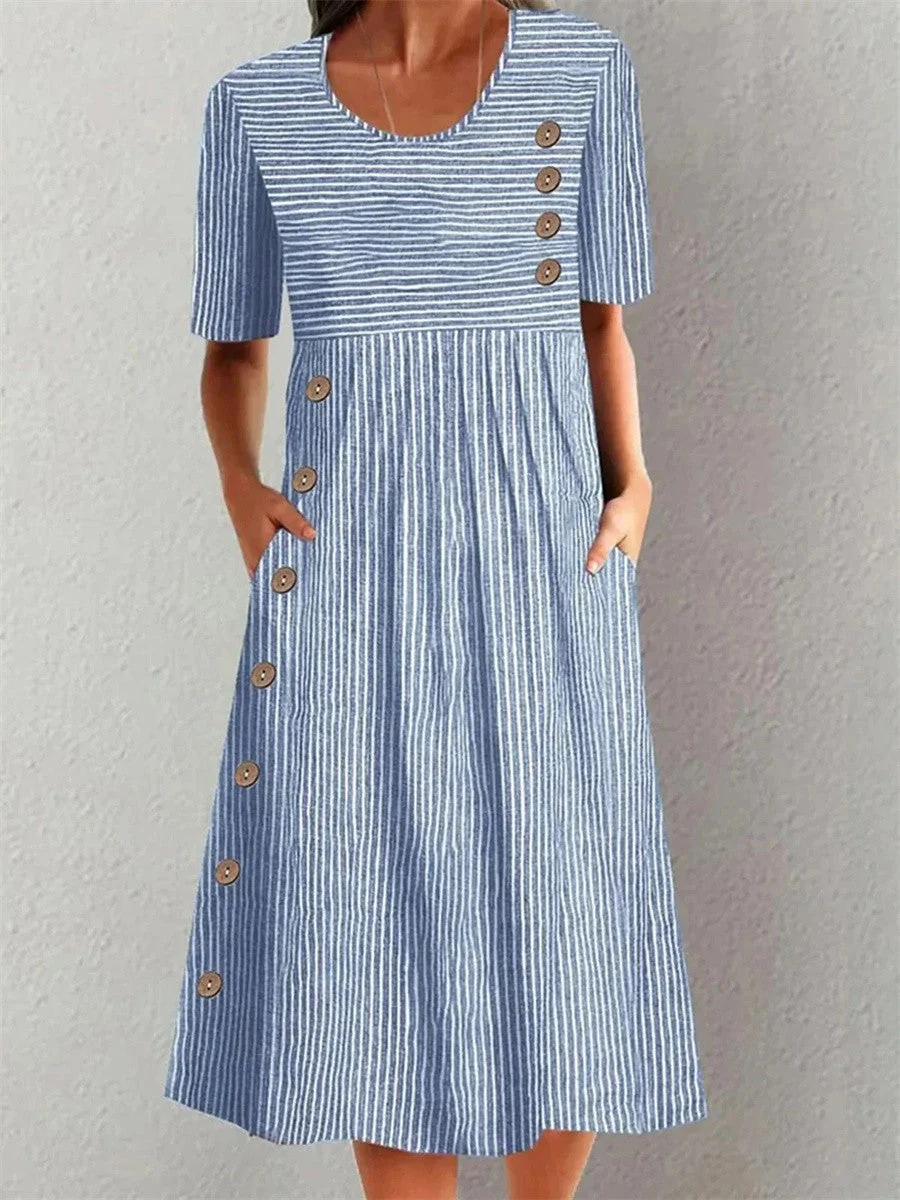 Sofia | Vestido de verano a rayas para Mujer - Imagen 2