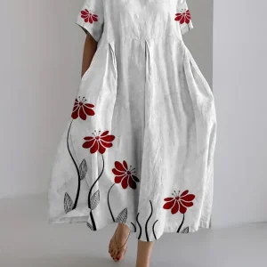 LAMYA - VESTIDO SUELTO ESTAMPADO BOTÁNICO